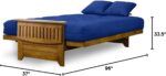 Tray Arm Full Size Wood Futon Frame and Storage Drawers - Heritage Finish - Image 2