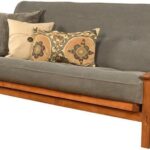 75" Traditional Full-Size Fabric Futon Mattress with Coil Hinged Innerspring Unit, Foam Construction, Tufted Cover, in  Finish, Frame not Inlcuded