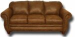Traditional Microfiber Sedona Sofa in Brown