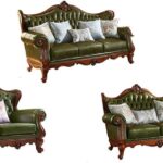 American Vintage Sofa European Solid Wood Sofa Combination Hotel
