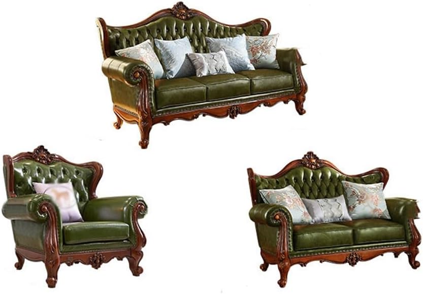 51VLAprArcL._AC_SL1024_.jpg American Vintage Sofa European Solid Wood Sofa Combination Hotel - Image 1