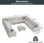 Modular Sectional Sofa L Shaped Couch with Ottoman Modern Reversible Corner Sectional Couch for Living Room - Image 2