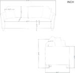 81.5" Modern Minimalist Sofa with Solid Wood Frame, Sturdy and Durable, Suitable for Living Room, Office, etc.Light Brown - Image 2