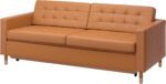 3-seat sofa-bed,  golden-brown/wood