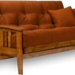 Wood Futon Frame - Full Size (Frame Only), Transform to 3 Positions - Sofa, Lounger, Bed
