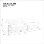 104.72" Modern Sofas Couches, Mid Century Modern Deep Seat Loveseat Sofas with Armrest Fit for Small Spaces, Dorm, Apart,Beige - Image 2