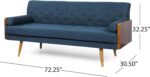 72" Sofa Couch with Wood Frame,Button-Tufted Fabric Upholstery,Mid Century Modern Design - Image 2