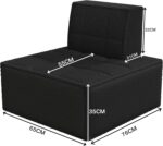 Bean Bag Chair,Accent Chair,Modular Sherpa Sofa Chair,Floor Sofa for Adults,Fireside Chair,Reading Chair for Living Room,Bedroom,Office,Beige - Image 2