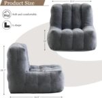 Oversized Chaise Lounge Indoor, Large Bean Bag Chair for Adult, Comfy Lazy Sofa with Memory Foam Filled for Living Room, Bedroom or Balcony - Image 2