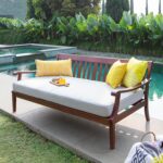 Solid Wood  Daybed, Natural Brown/Oyster