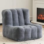 Oversized Chaise Lounge Indoor, Large Bean Bag Chair for Adult, Comfy Lazy Sofa with Memory Foam Filled for Living Room, Bedroom or Balcony